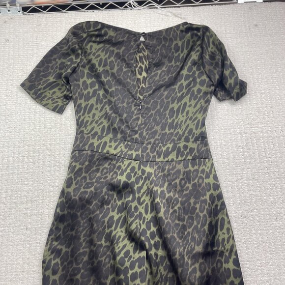TP Traffic People Women's Wide Leg Green Leopard AOP Pantsuit / Jumpsuit Sz S - Picture 10 of 11